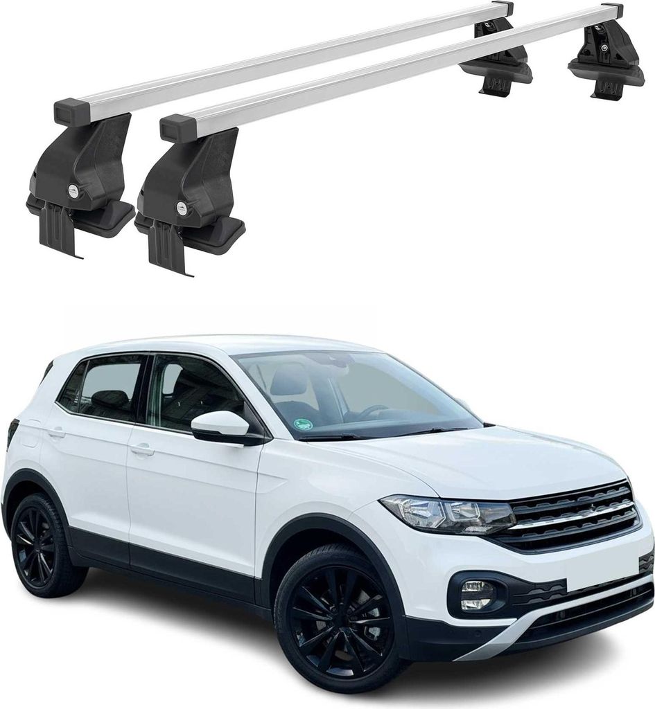 Menabo Dachträger Grundträger für VW T-Cross 2018-2025 Stahl Grau 2tlg