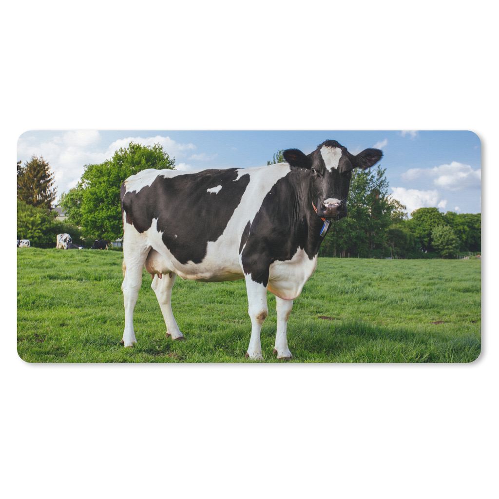 MuchoWow Mauspad Mousepad Kuh - Schwarz - Weiß - Niederlande 60x30 cm - Mousepads - Maus Mat - Pad - Mausunterlage - Nachhaltig