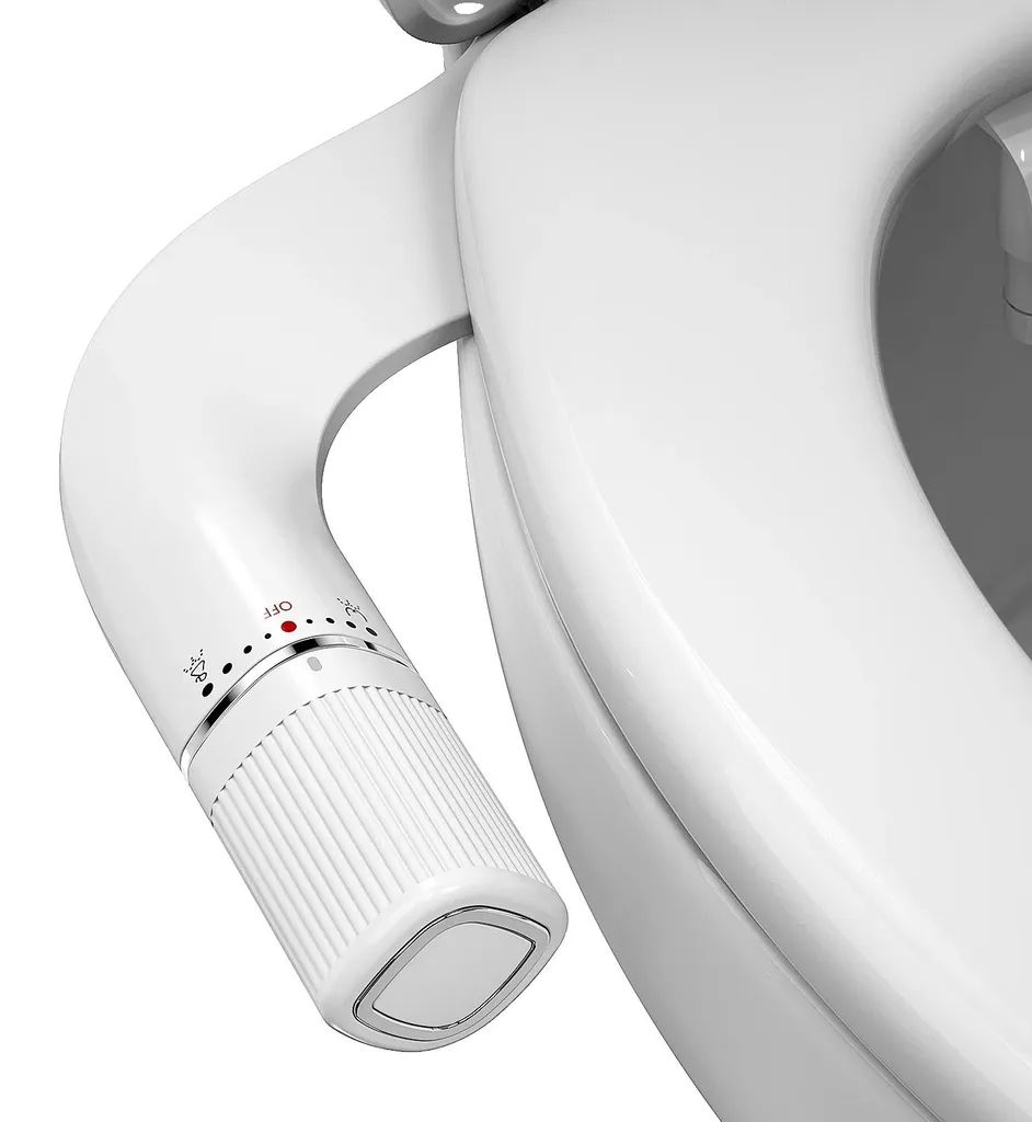 Bidet mécanique double jet autonettoyant avec pression réglable 3/8