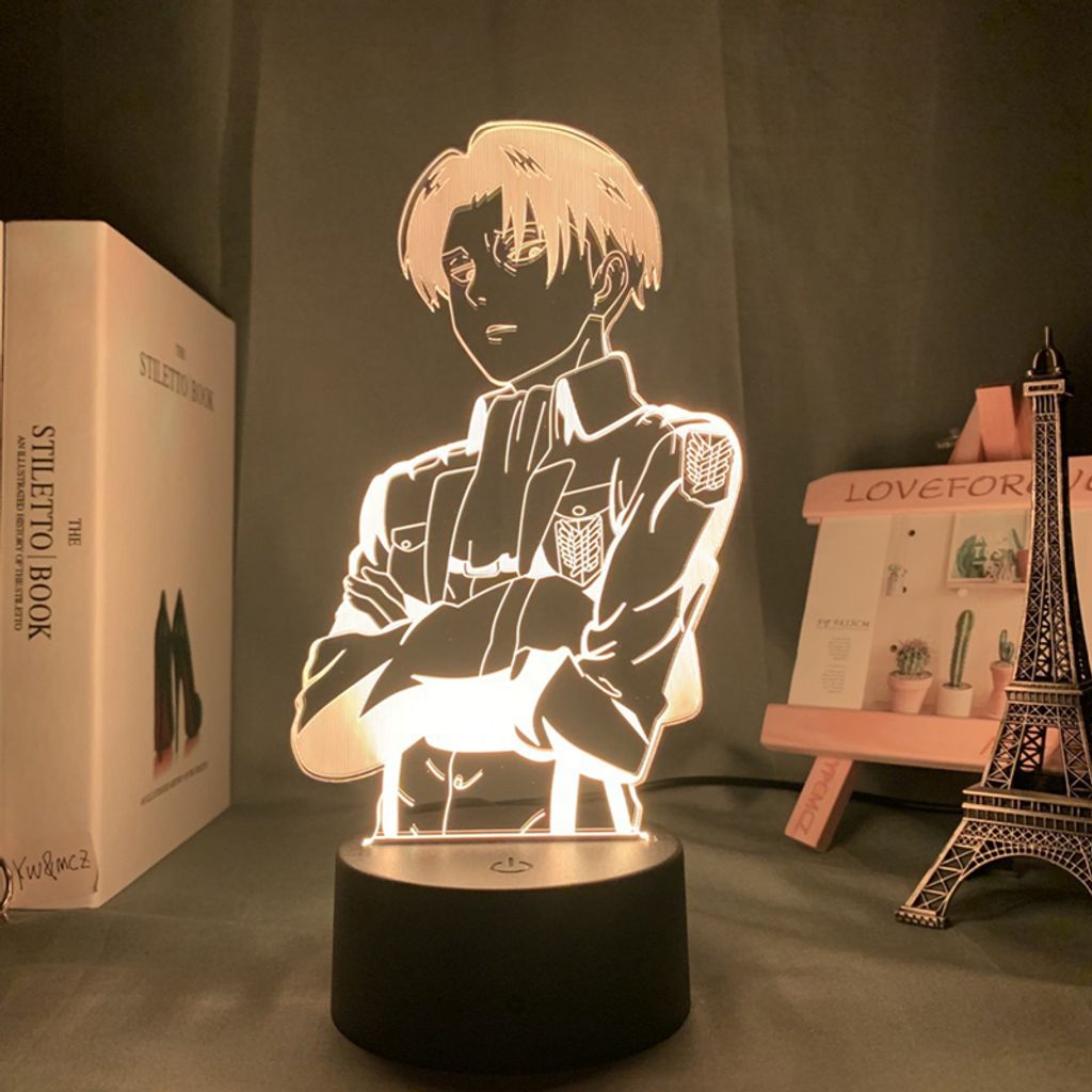 Anime Attack on Titan Nachtlicht Kind Geschenk Schlafzimmer Dekor 3d Tischlampe 