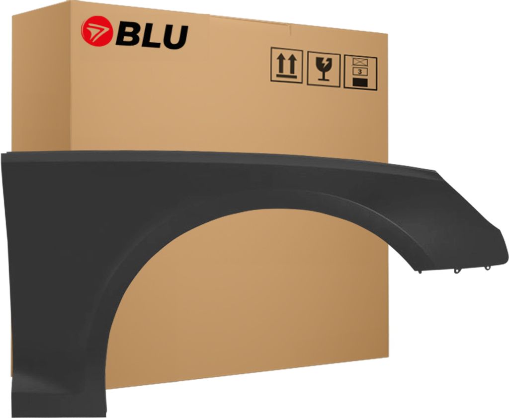 BLU Kotflügel Passend für Audi A4 B9 S4 LZ7L Rechts Silber LavaGrau | 2015-2019 | Vorderseite Vorne | Lackiert | Einbaufertig
