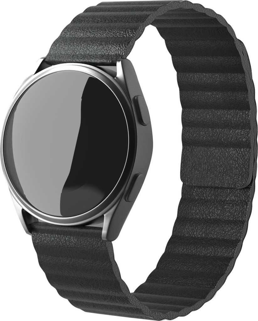 Strap-it Samsung Gear Sport Lederschlaufenband (Schwarz)