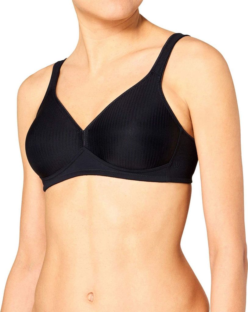 Triumph Modern Soft+Baumwolle, Weicher Becher, Schwarz, Wirefree, Einfarbig, Weiblich, Rücken