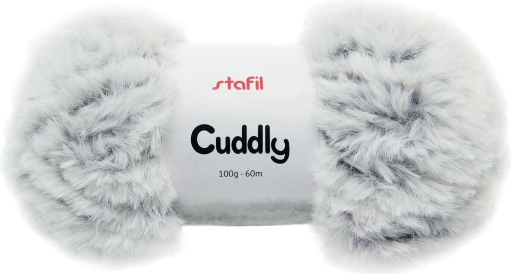 Stafil Cuddly Wolle 100g 60m Strickgarn Häkelgarn Weich und Kuschelig Weiß/Schwarz-Melange