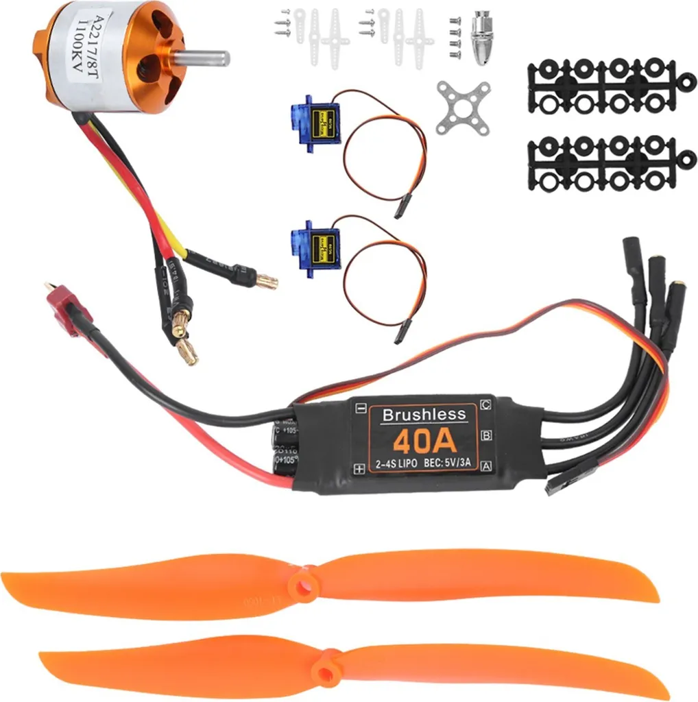 Moteur Avion RC Brushless 1100KV Puissant avec ESC 40A Régulé