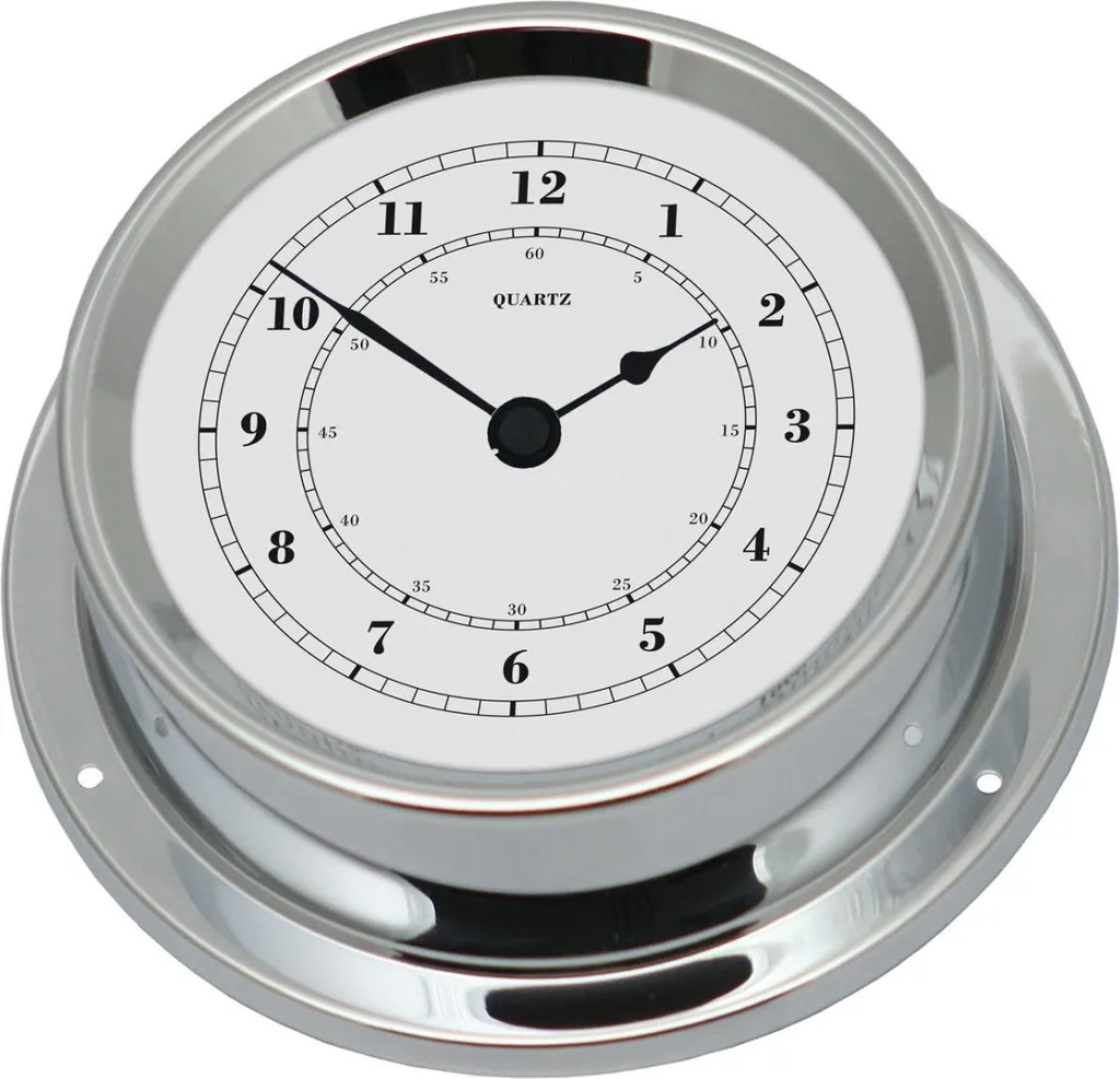 Horloge Marine Fischer 110 mm Idéale pour Décoration Yacht et Bureau