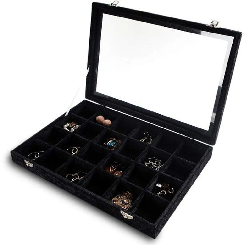 Rangement bijoux 24 cases : triez et protégez vos bagues et boucles