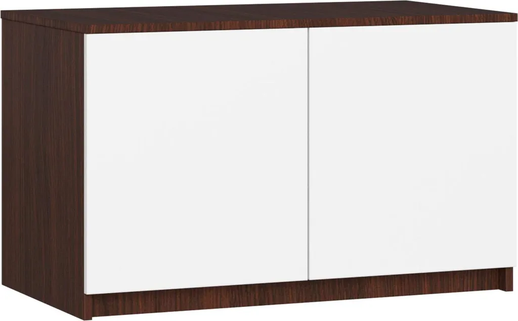 Offerta Armadio 90 cm 2 Ante Wengé Bianco - Mobiletto Guardaroba Prezzo