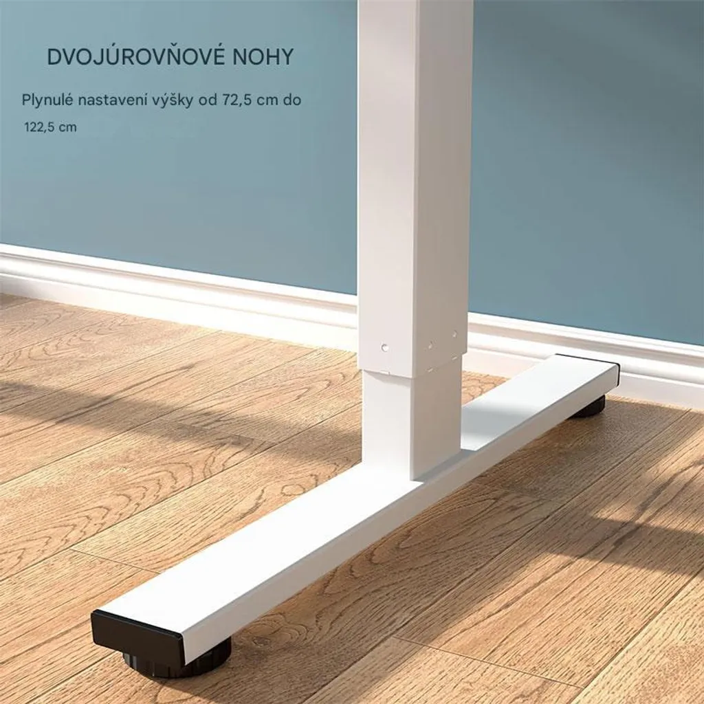 Scrivania Regolabile Bianco QE1W-4824-EUV4 | Tavolo 122x61cm Professionale - 5