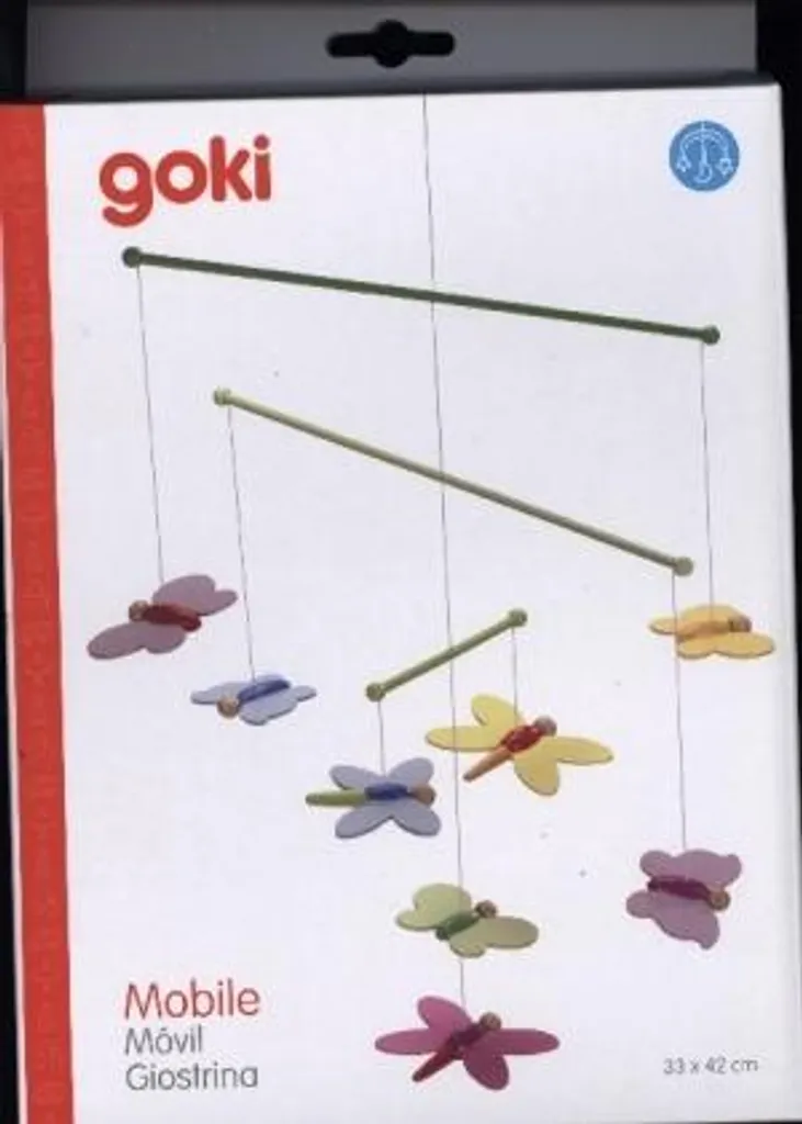 Mobile de Plafond en Bois Papillons 10T goki pour Lit de Bébé - 3