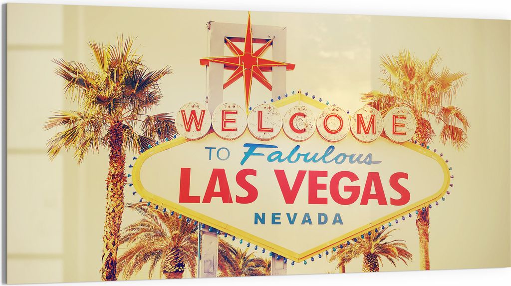 DEQORI Magnettafel Glas 100x50 cm 'Glanz von Vegas' beschreibbar Whiteboard Pinnwand Küche