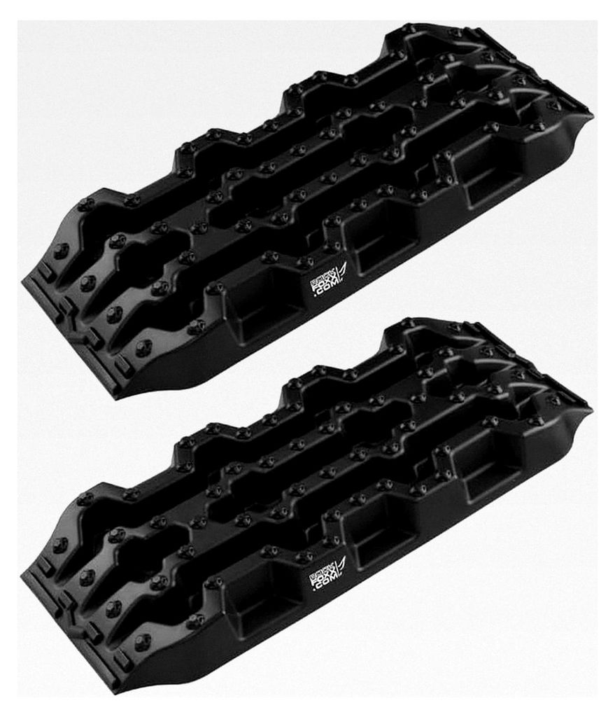 ROCKFOXX Sandbleche Offroad 5 Tonnen Paar schwarz Anfahrhilfe für Schlamm, Schnee und Sand