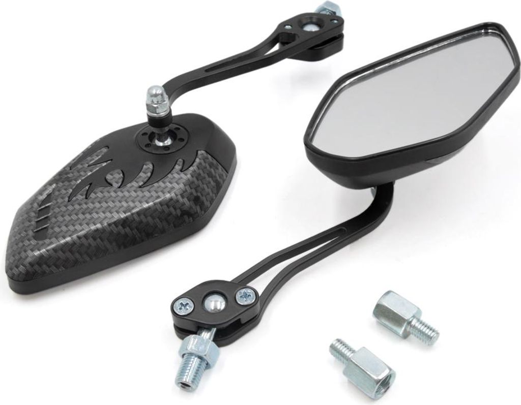 8mm 10mm Gewinde Dmr. Motorrad Geändert Rückspiegel Schwarz Grau DE de
