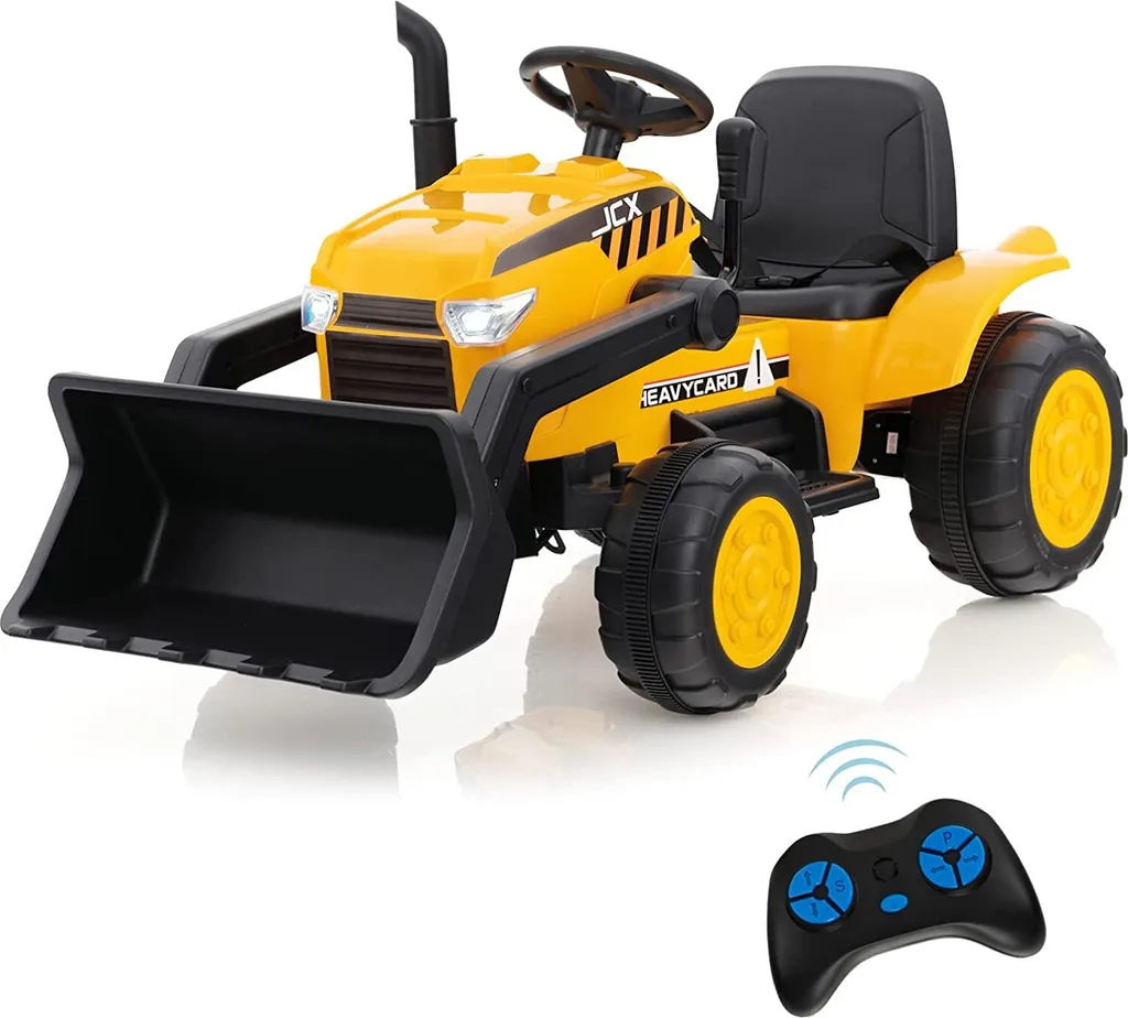 Pelle Hydraulique Enfant 12V avec Projecteurs LED et Démarrage Doux