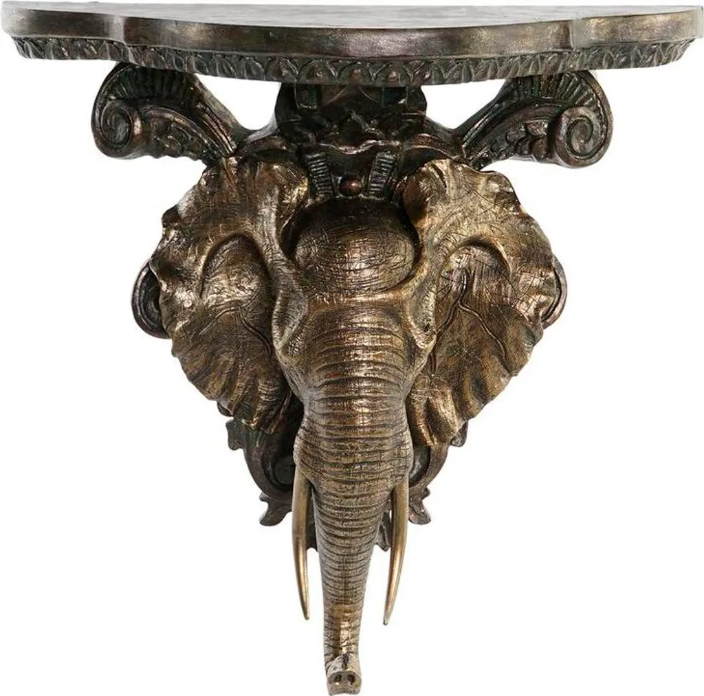 Étagère décorative éléphant or pour ranger vos bijoux et petits bibelots