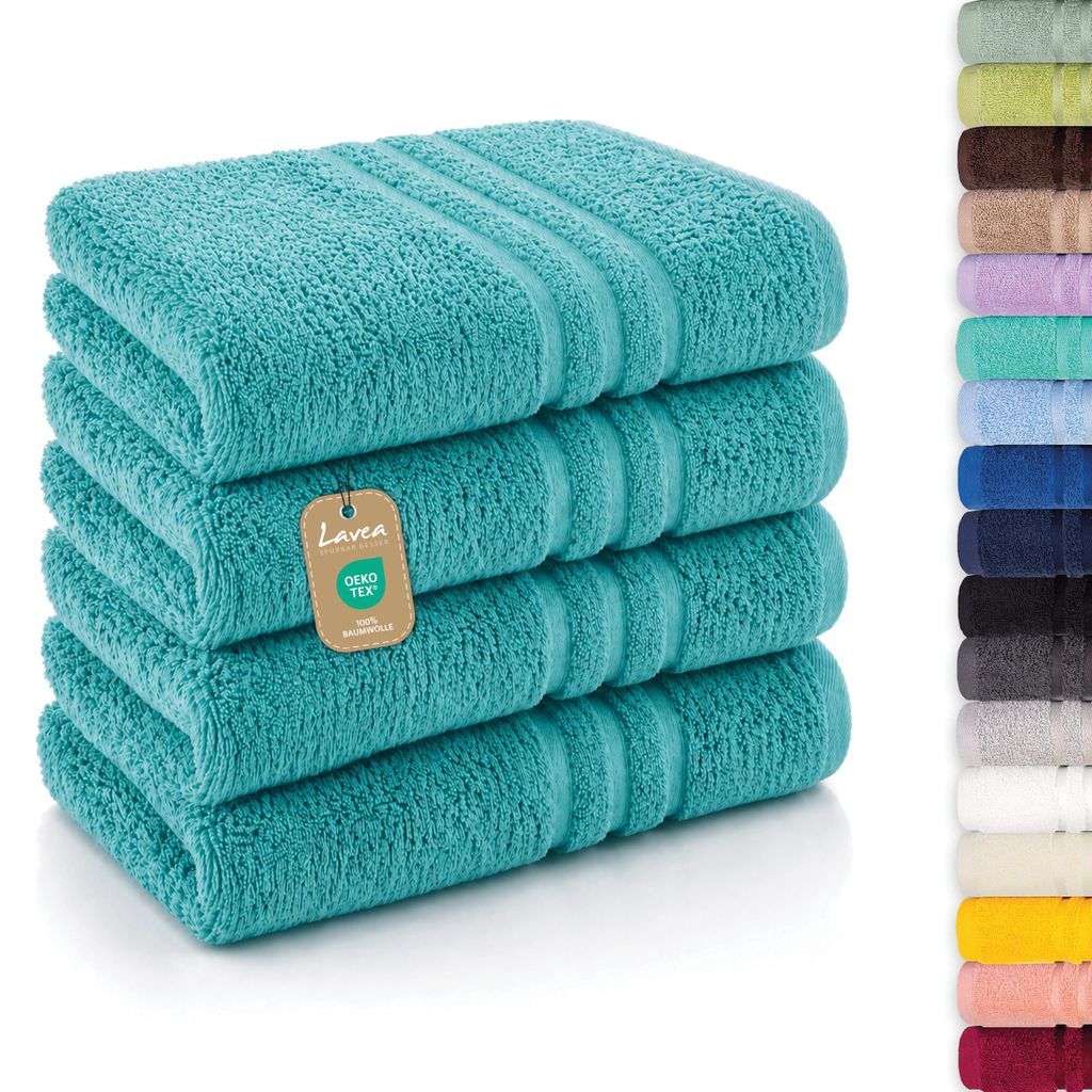 Lavea® 4er Set Handtücher 50x100 cm - Elena, 100% Produktbild 