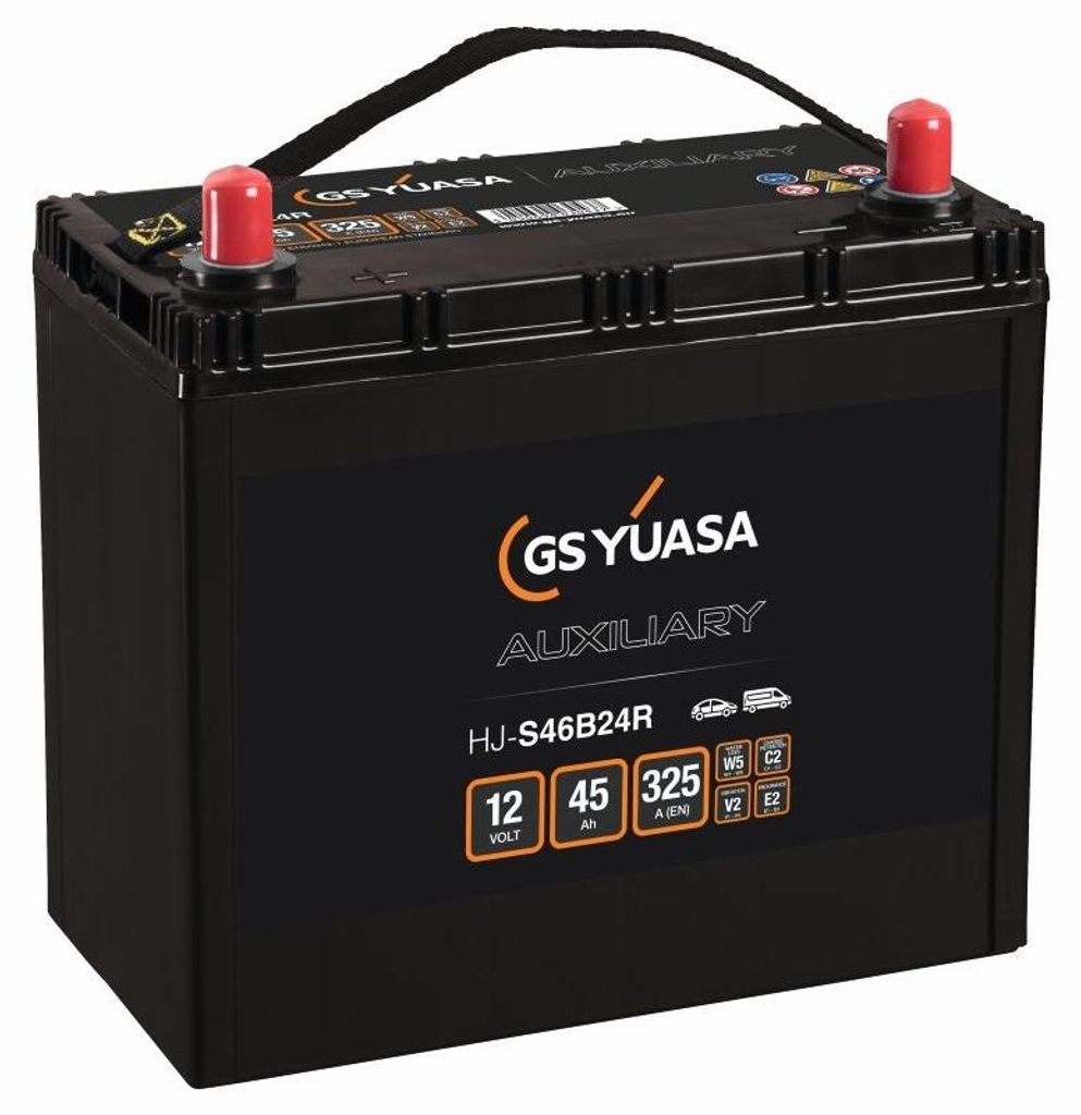 Batterie auxiliaire de démarrage YUASA 12 V 45 Ah 325 A/EN Image du produit 
