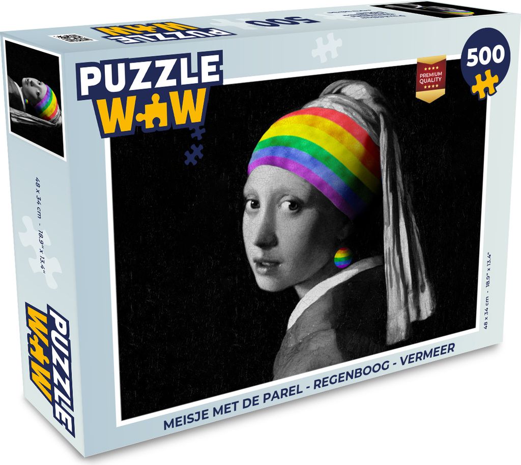 MuchoWow Puzzle 500 Teile Das Mädchen mit dem Perlenohrring - Vermeer - 500 Teile - Kinder - Selberbauen - Puzzlespiele