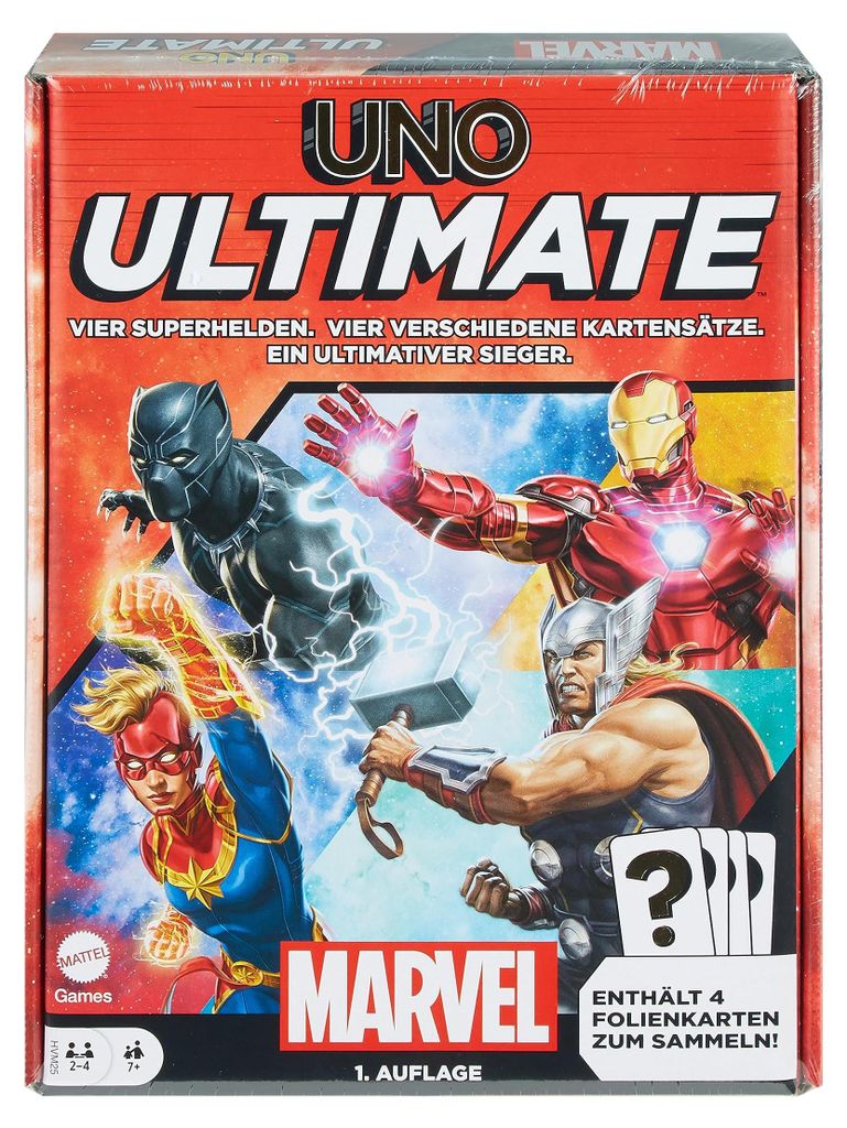 Mattel HVM25 - UNO Ultimate - Marvel editie, inclusief 4 Productafbeelding 