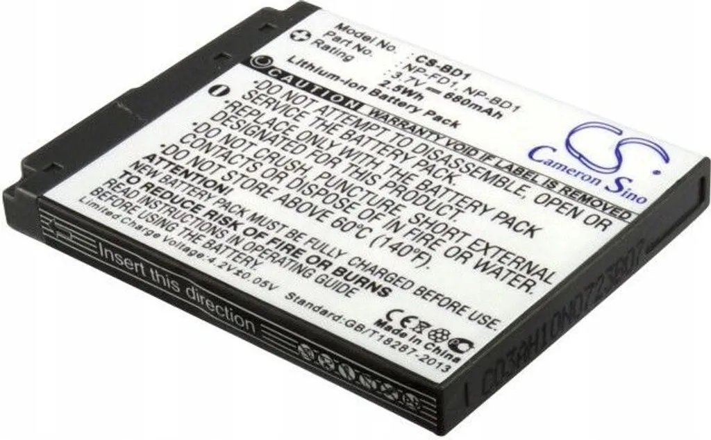 Batterie Li-Ion Sony Cyber-Shot DSC-T2 T70 T90 TX1 - Haute Capacité 680mAh