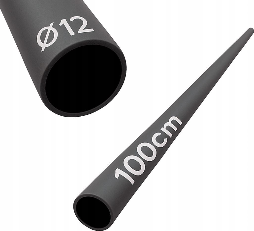 Rúrka - Oceľová rúrka - 100 cm - ⌀ 12 mm - Čierna - Obrázok produktu 
