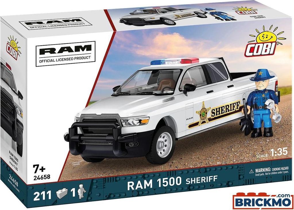 Cobi Klemmbaustein-Set RAM 1500 HEMI Sheriff, 211 Teile, Produktbild 