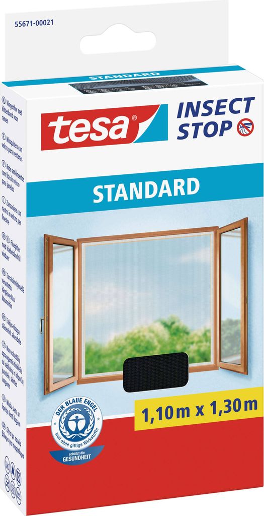 tesa Fliegengitter standard 55671-00021 110x130cm anthrazit Produktbild 