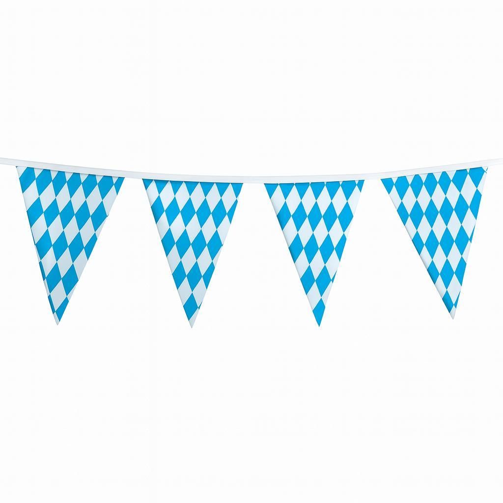 Bayern Wimpelgirlande ca. 10m Blau Weiß Party Deko Volksfest