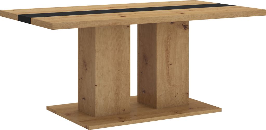 Masseno Couchtisch CASTELLA 110 cm Kaffetisch für Wohnzimmer Sofatisch Wohnzimmertisch Eiche Artisan