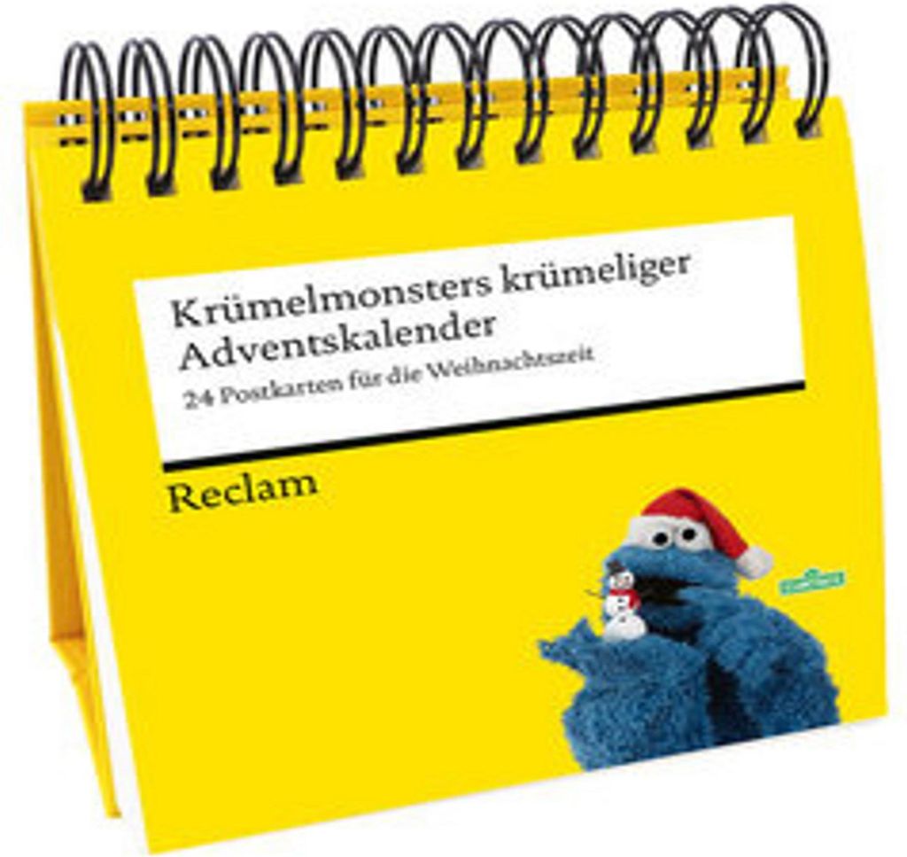 Krümelmonsters krümeliger Adventskalender. 24 Postkarten für die Weihnachtszeit (Advents-Postkartenaufsteller)