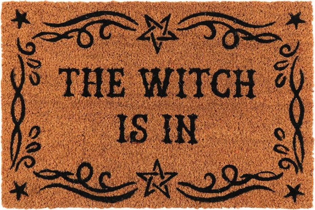 ";The Witch Is In"; Türmatte 60 x 40cm aus Kokosfaser
