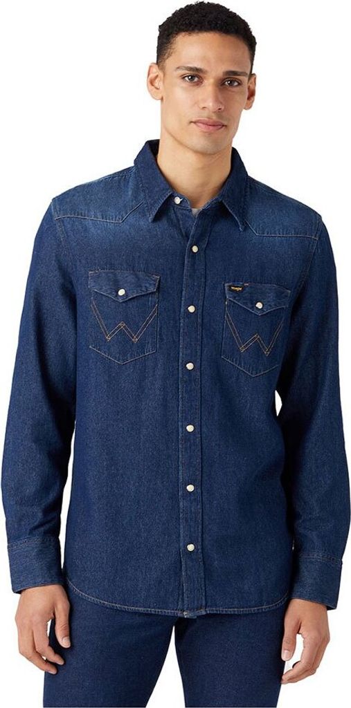 Wrangler 27mw Langarmhemd Blau XL Mann Blau XL Produktbild 
