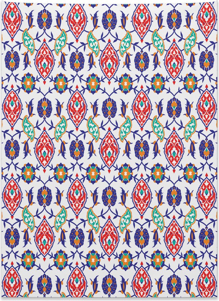Abakuhaus traditionell Wandteppich, Marokkanische Fliesen aus Weiches Mikrofaser Stoff Kein Verblassen Klare Farben Waschbar, 110 x 150 cm, Mehrfarbig