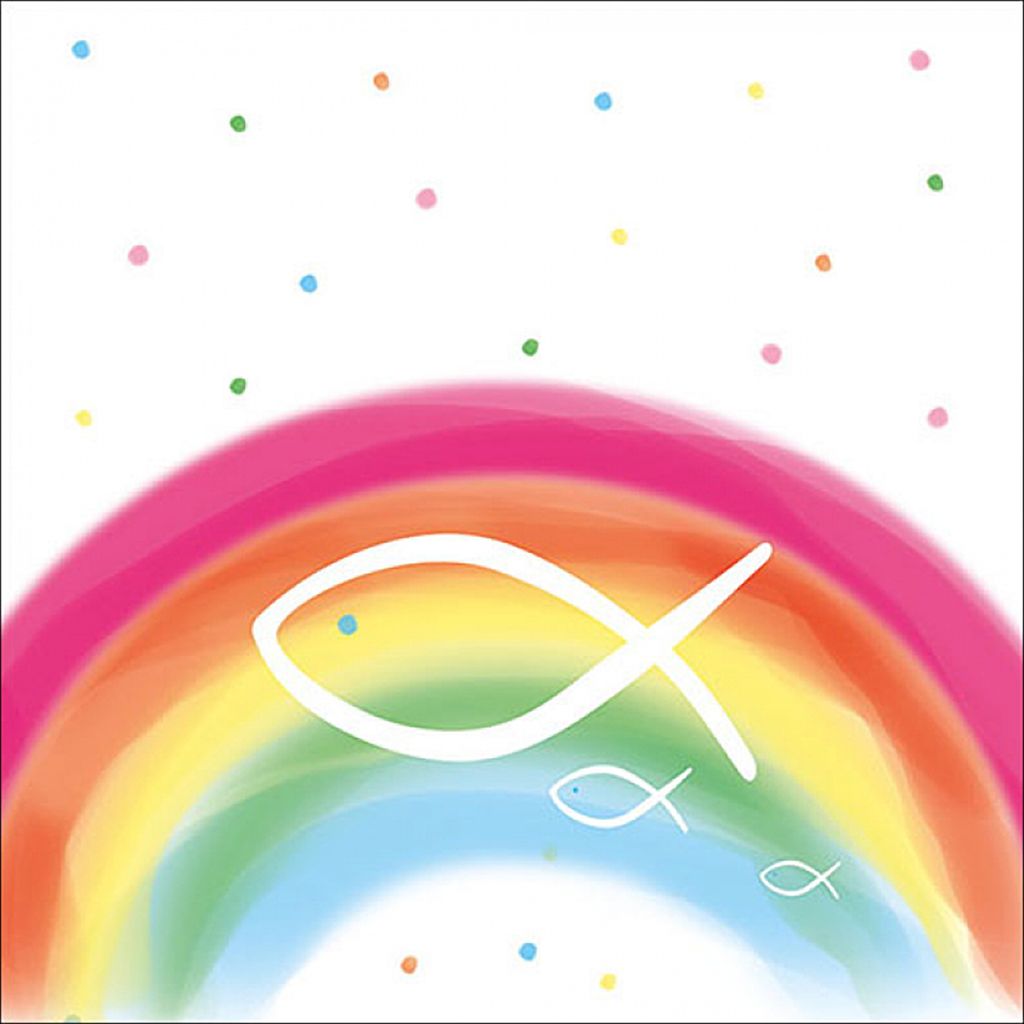 Ambiente Servietten - Rainbow white 20 Stück Produktbild 
