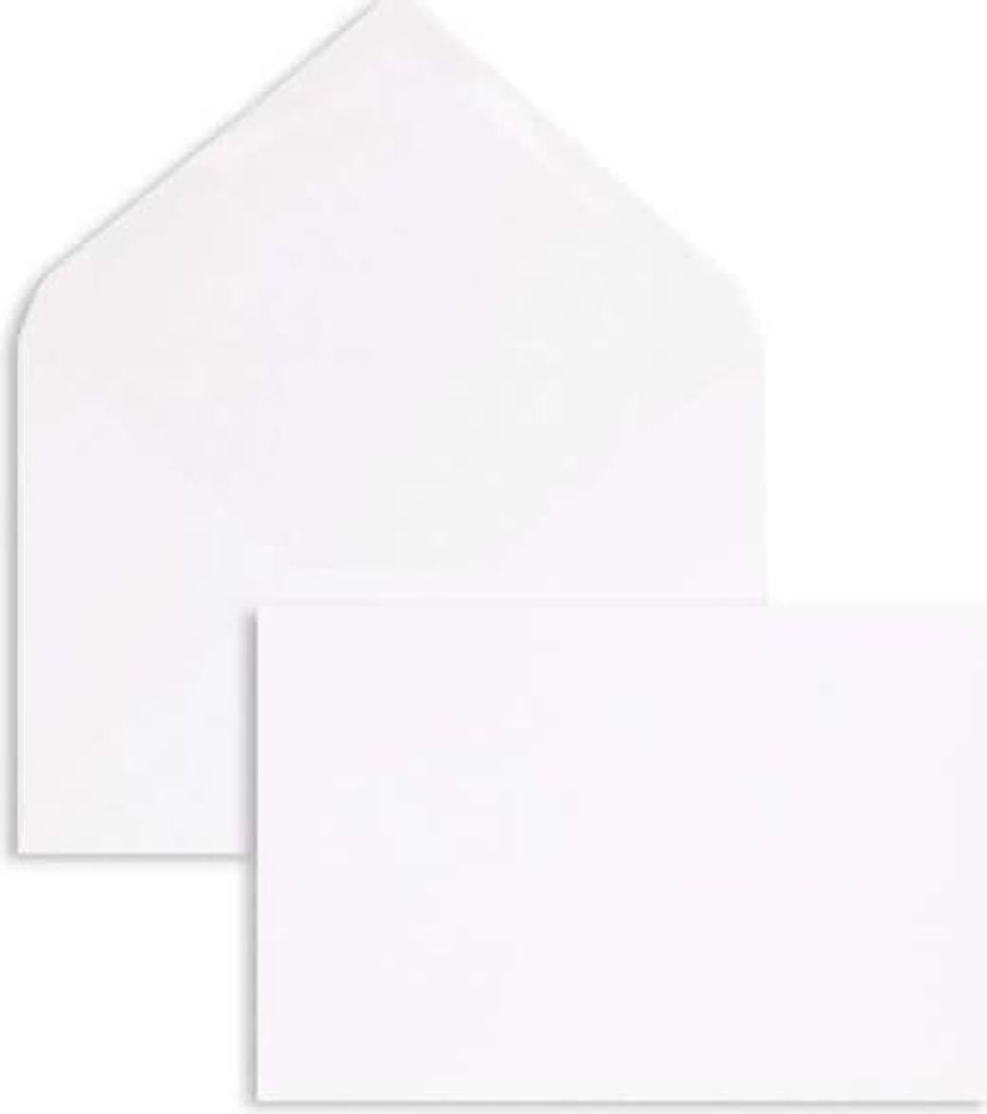 Briefumschläge 105x155mm 80g/qm gummiert VE=100 Stück weiß