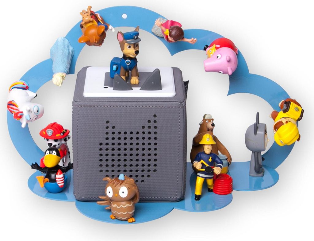 moin minis Wolke Blau magnetisches Regal kompatibel mit 20 Tonie Figuren und Tonie Box Wolkenregal für Kinder Hörfiguren Magnetregal