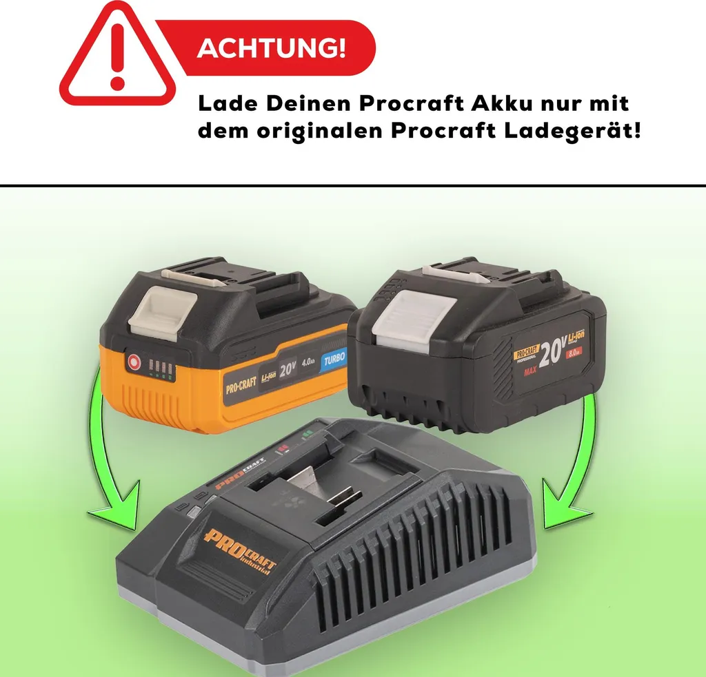 Procraft PA18Pro2-1B-C Brushless 20V: Kit Avvitatore con Batteria e Accessori - 7