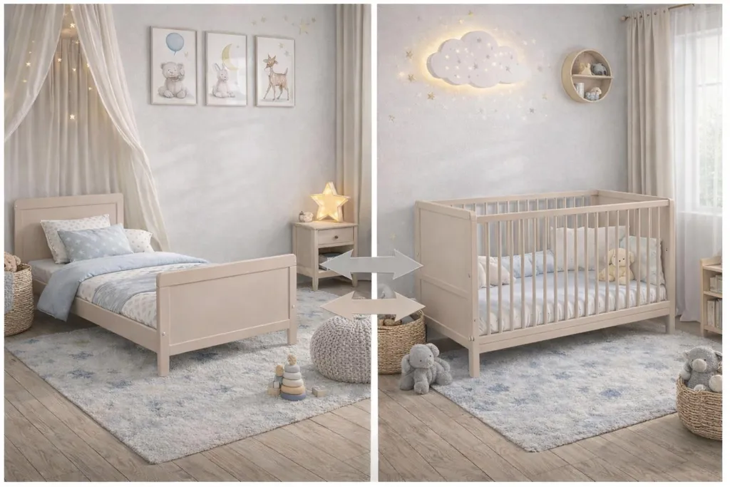 Lit bébé transformable Nelly 120x60 cm pour une chambre évolutive