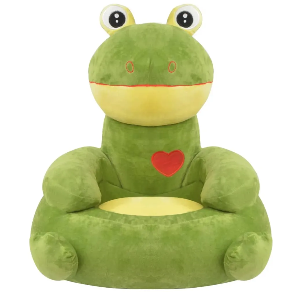 Fauteuil d'enfant en peluche grenouille, siège stable anti-chute