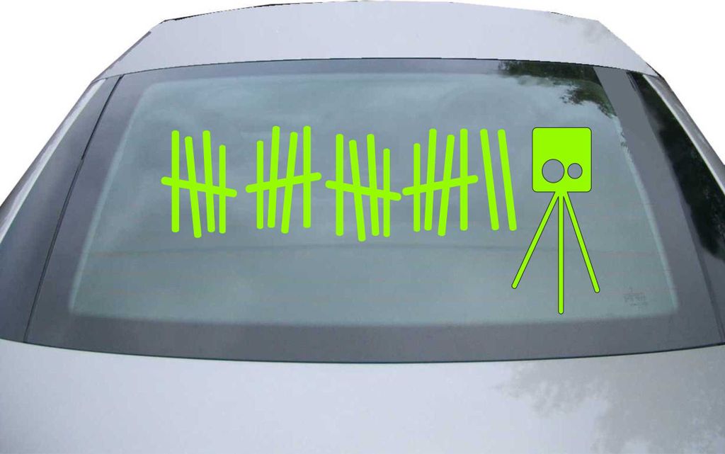 Indigos UG - Aufkleber Heckscheibe & Motorklappe DE2025 - neongrün - 600x257 mm - - Auto Scheiben Fenster Heckklappe Tuning Racing JDM - Die cut