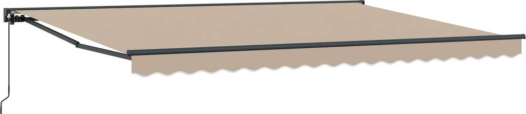 Manuell einziehbare Markise - CLORIS - Markisentuch - Beige 4,5x3,5 m - Markisen C917