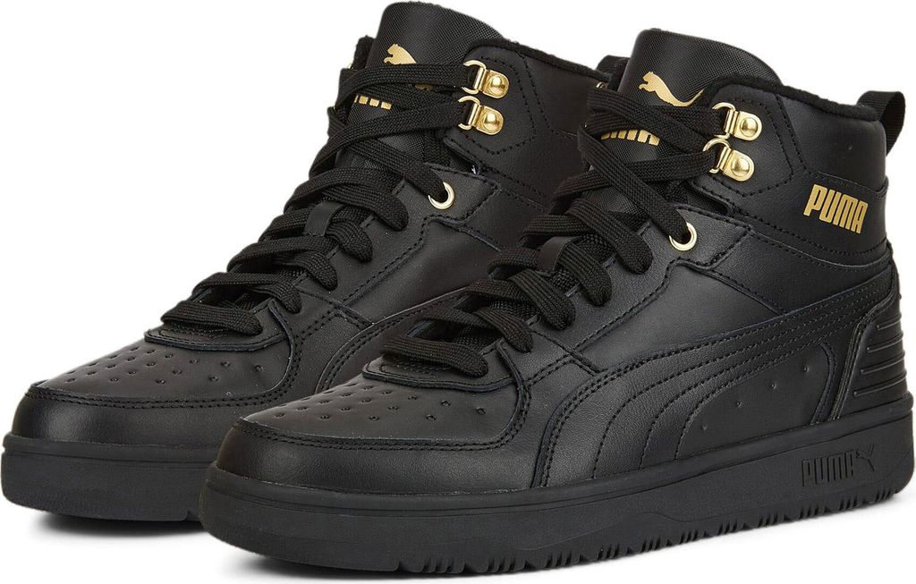 Puma Sneaker 'Rebound Rugged' black-black-puma team gold, Neutral EU:39 EU