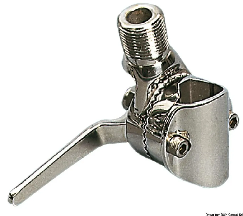 Rotule d'antenne orientable inox AISI 316 avec serrage rapide de sécurité