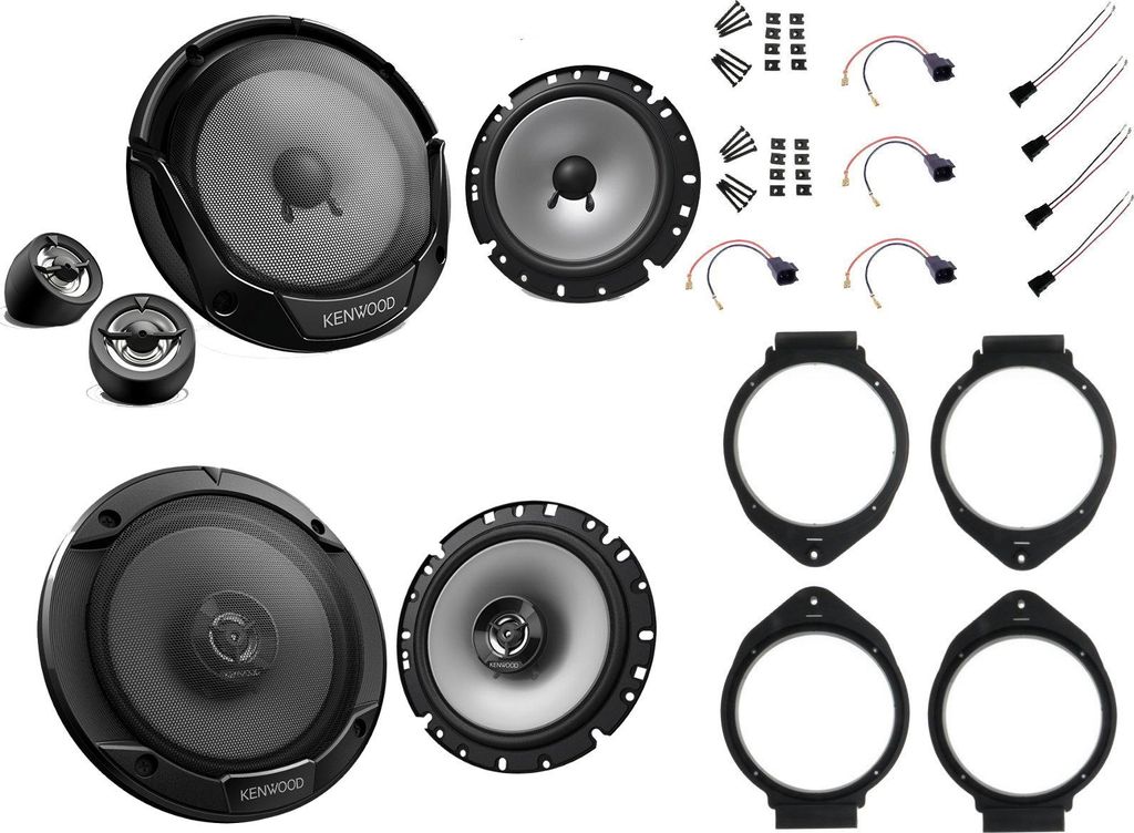 Kenwood Lautsprecher Set für Opel Astra K Baujahr 2015 - 2021 Tür Vorne und hinten 600 Watt
