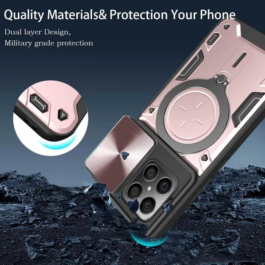 Moex® Cover Ultra-Sottile Rigida Per Honor 20, Anti-Graffio, Finitura Metallica, Oro-Rosato - 3