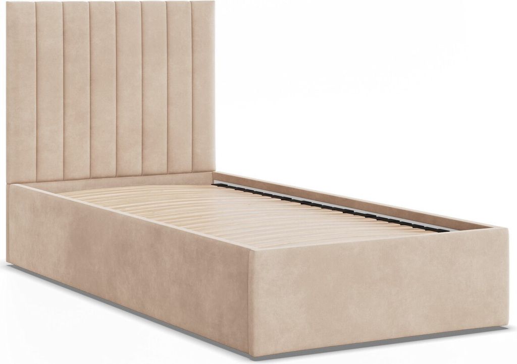 Modernes Polsterbett POLLA 90x200 Samt, Einzelbett ohne Produktbild 