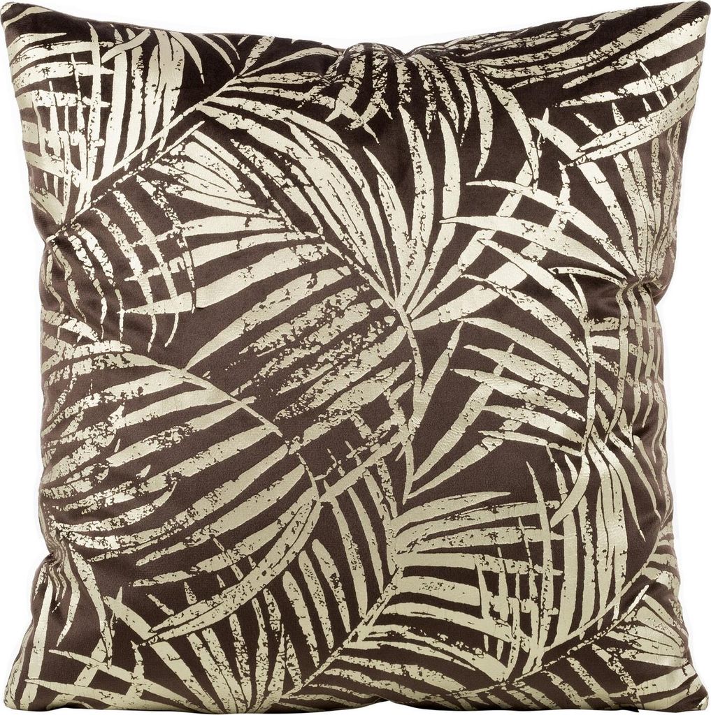 EUROFIRANY | Kissenbezug - 45x45 cm - Braun - Velours