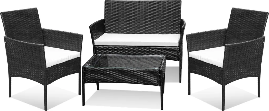 Set da Balcone TolleTour Rattan Nero | Arredo Giardino di Design