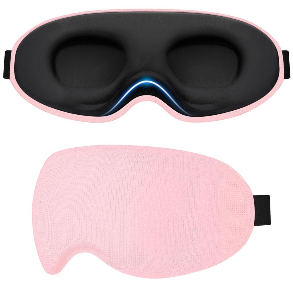 Schlafmaske für Seitenschläfer, Damen und Herren, 3D-Verbesserung, komfortable Schlafmaske mit verstellbarem Gummiband, hautfreundlich, lichtundu...
