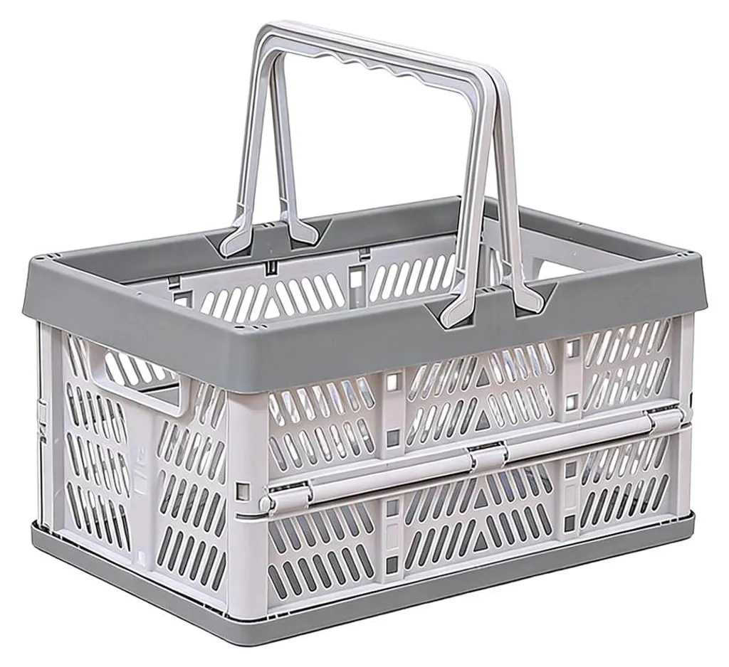 Panier pliable de cuisine bac de rangement avec poignée 16L